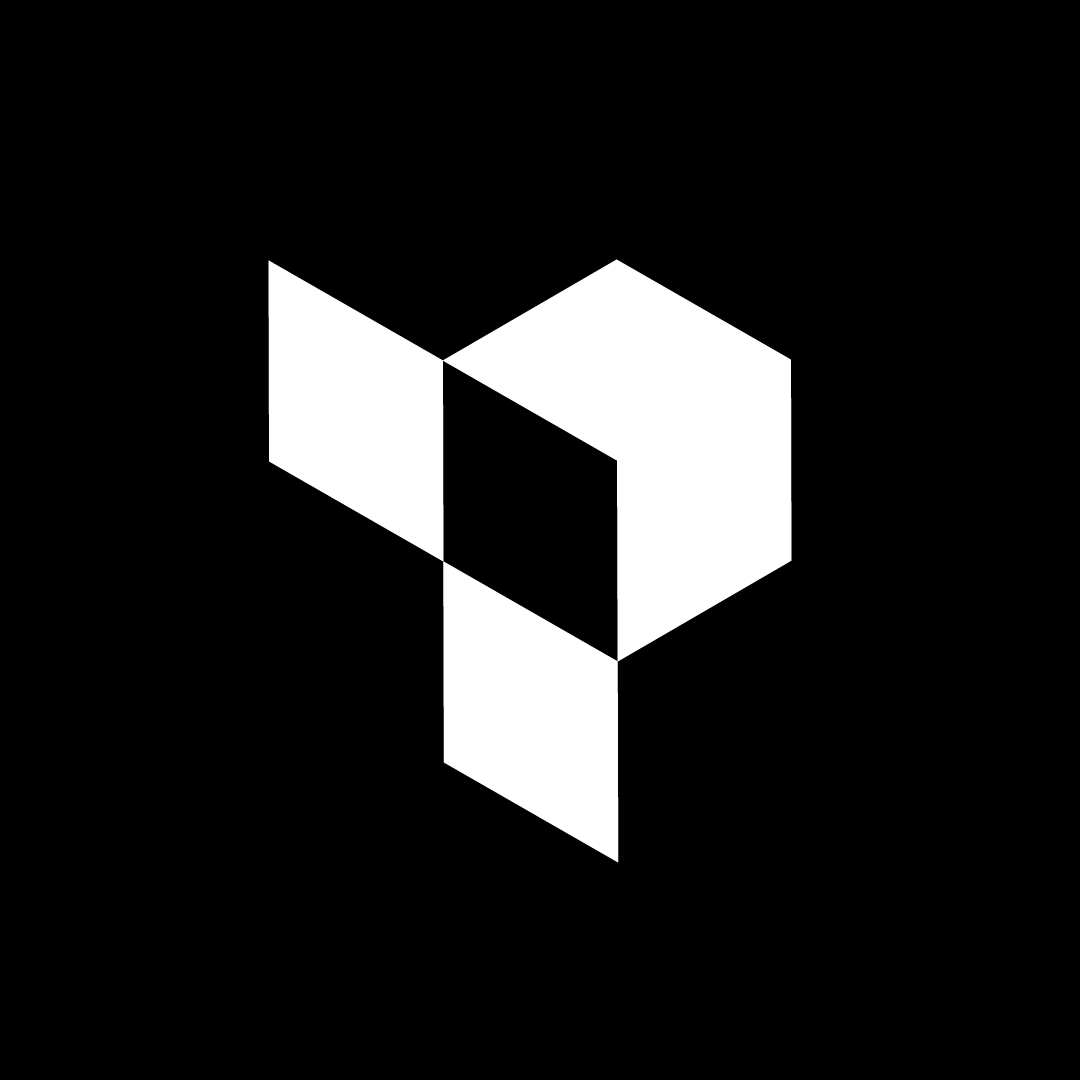 Open Box P Logo on Dark Background