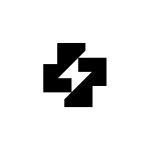 Volt Cross Logo – Modern Geometric Lightning Cross Brandmark