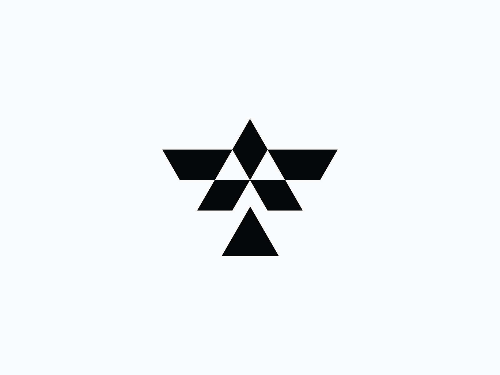 Geometric Eagle Logo – Modern Abstract Bird Brandmark Design