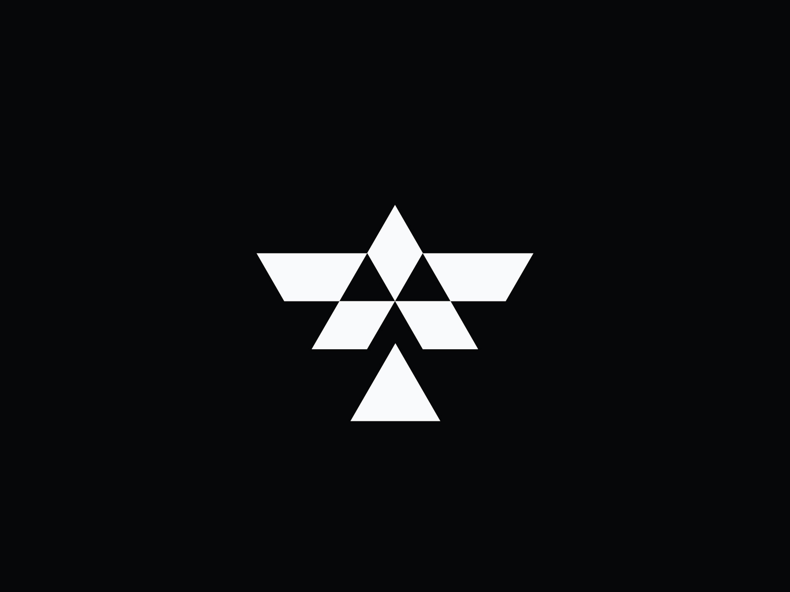 Geometric Eagle Logo on Dark Background