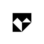 Abstract Heart Logo – Modern Geometric Heart Symbol Design