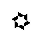 Abstract Star Logo – Modern Geometric Six Point Star Symbol