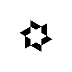 Abstract Star Logo – Modern Geometric Six Point Star Symbol