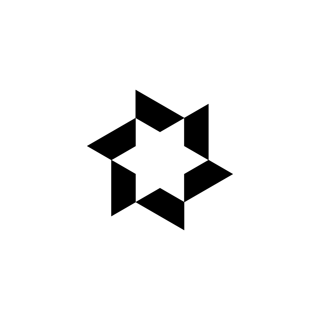 Abstract Star Logo – Modern Geometric Six Point Star Symbol