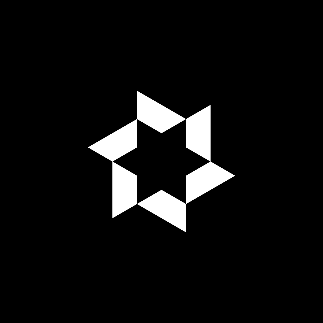 Abstract Star Logo on Dark Background