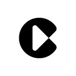 Core C Logo – Modern Geometric Letter C Logo with Integrated Play Symbol