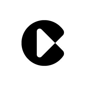 Core C Logo – Modern Geometric Letter C Logo with Integrated Play Symbol