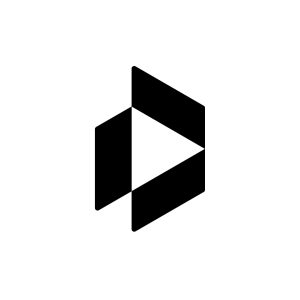 D Play Logo – Modern Geometric Letter D with Play Symbol