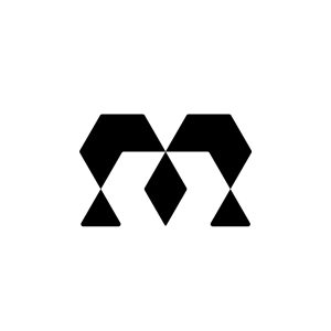 Diamond M Logo – Modern Geometric Letter M Monogram Design