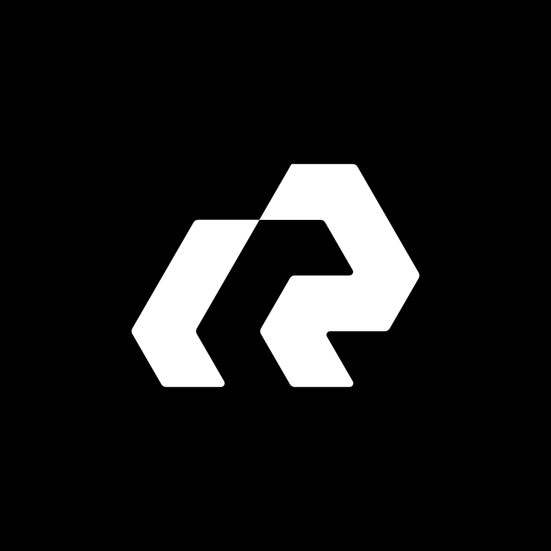 Forge R Logo – Modern Geometric Letter R Monogram Design on Dark background