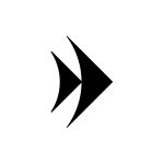 Forward Fish Logo – Modern Geometric Arrow Fish Symbol Design
