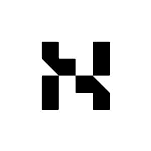 Hybrid H Logo – Modern Geometric Modular Letter H Brandmark