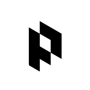 Layered P Logo – Modern Geometric Letter P Brandmark on White Background