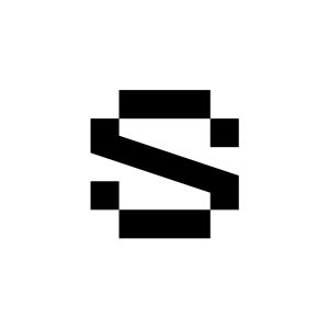 Pixel S Logo – Modern Geometric Letter S Monogram Design