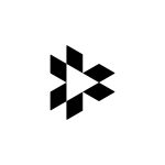 PlayMotion Logo – Modern Abstract Geometric Play Button Brandmark