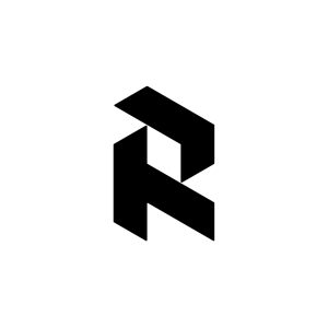 Radian R Logo – Modern Abstract Geometric Letter R Brandmark Gallery Image 1 Alt Text