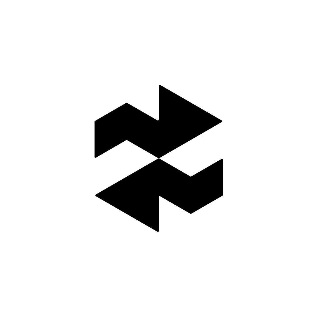 Sync Arrow Logo – Modern Abstract Geometric Dual Arrow Brandmark