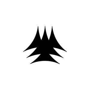 Trident Peak Logo – Modern Abstract Geometric Trident and Mountain Brandmark
