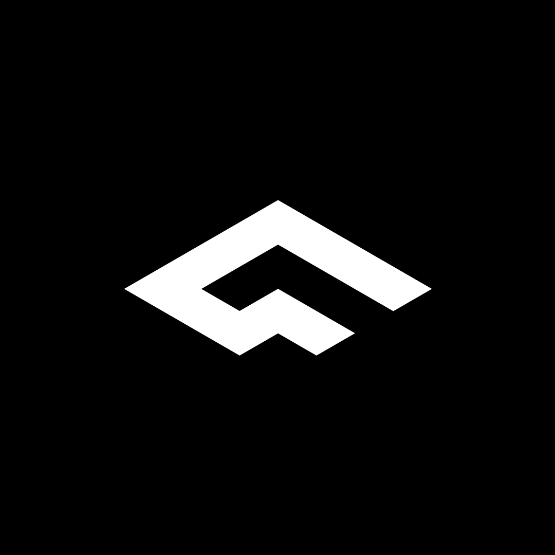 Upward F Logo on Dark Background