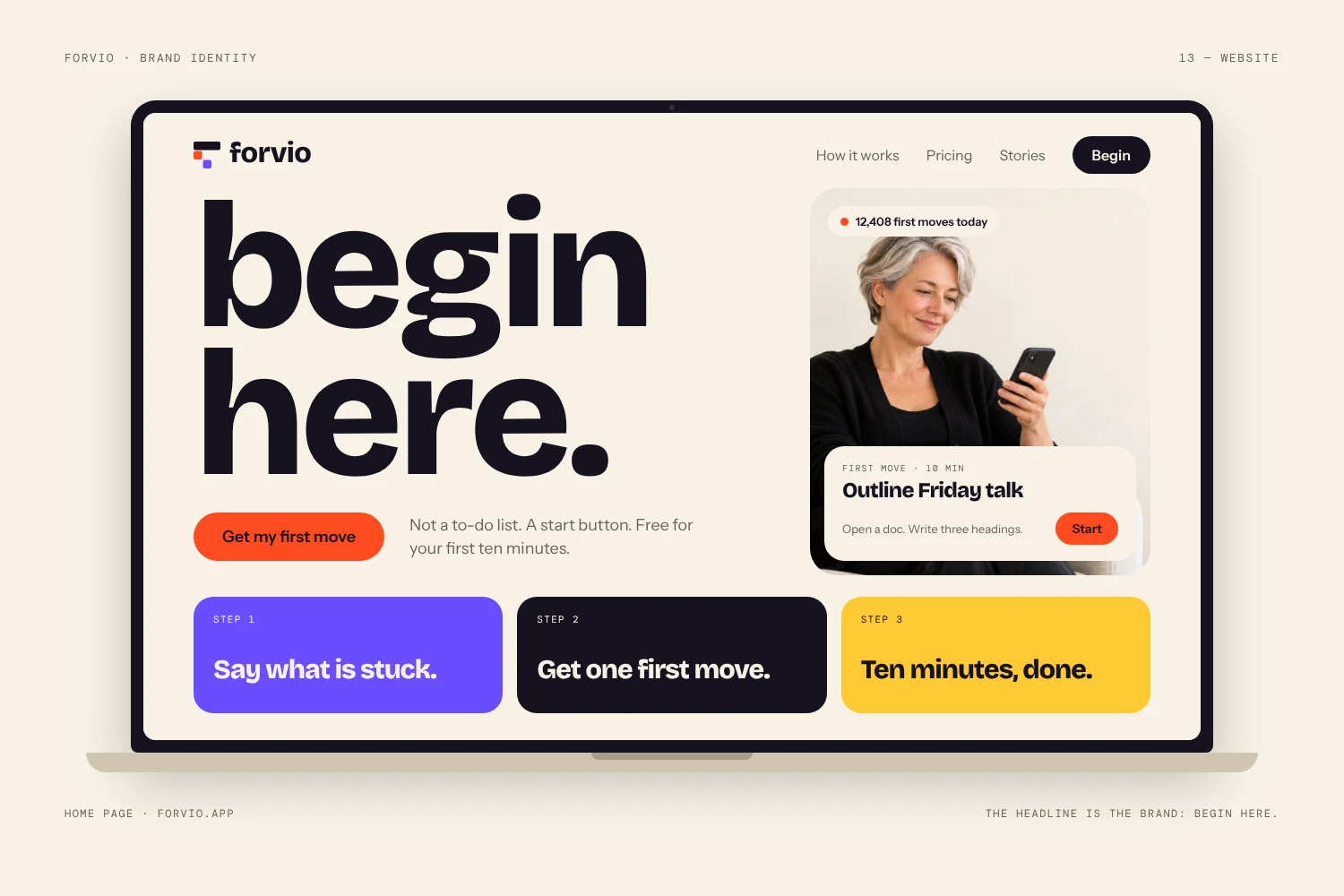 Forvio website homepage on laptop and phone